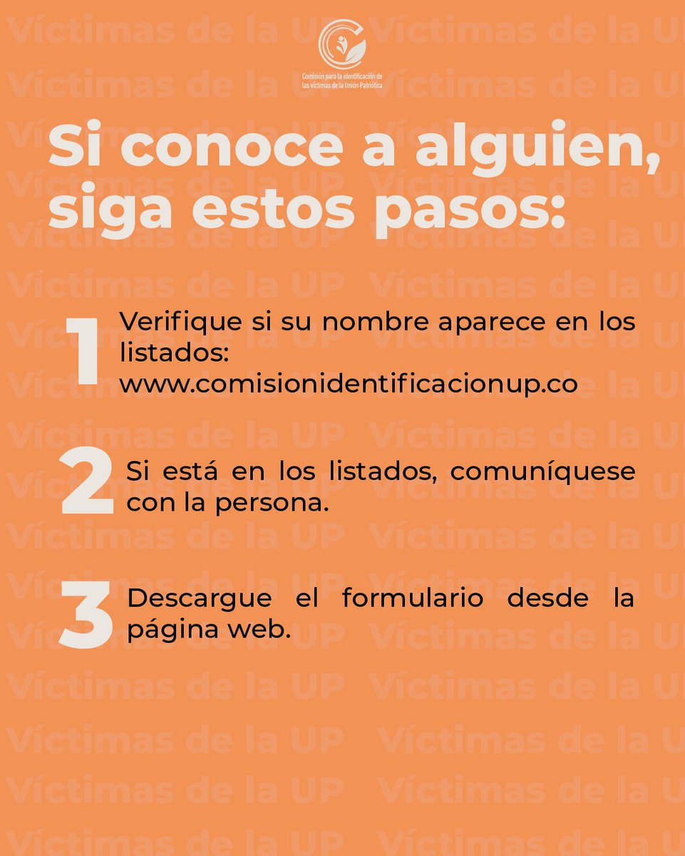 Comisión identificación UP tweet media