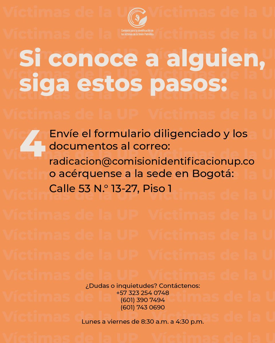 Comisión identificación UP tweet media