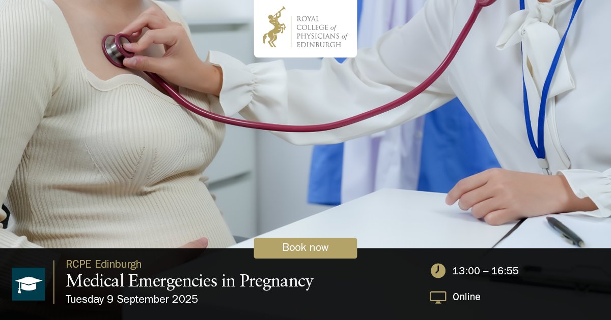 From A&amp;E to anaesthetics, community to acute care - pregnant patients present across all clinical areas.

This course will help you provide safe, timely, and effective care.

Registration: rcpe.ac.uk/events/medical…