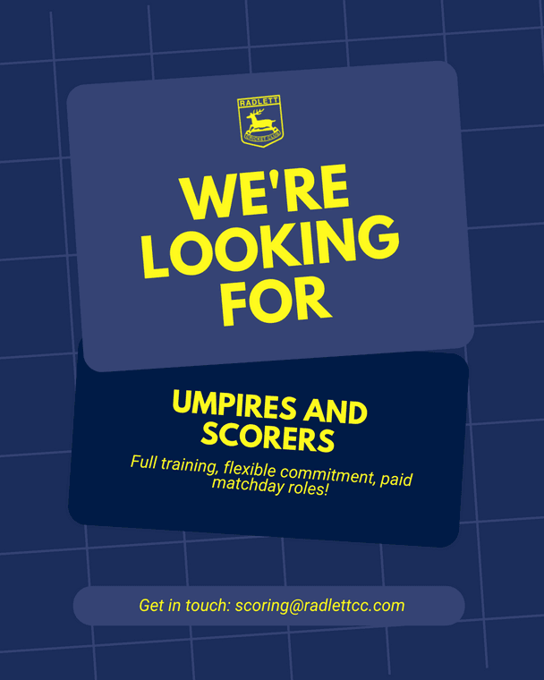 radlettcc's tweet photo. Want to Become a Radlett CC Umpire or Scorer? #Pitchero
https://t.co/hRUWyc0g7t https://t.co/wmAw5F2uhj