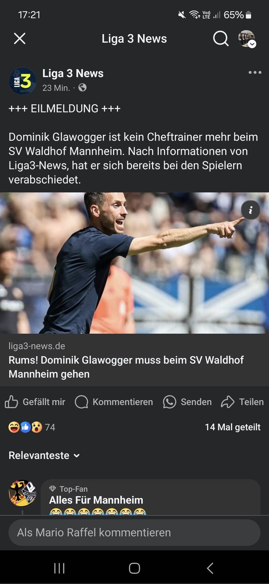 Gibt echt keine Ruhe in dem Verein