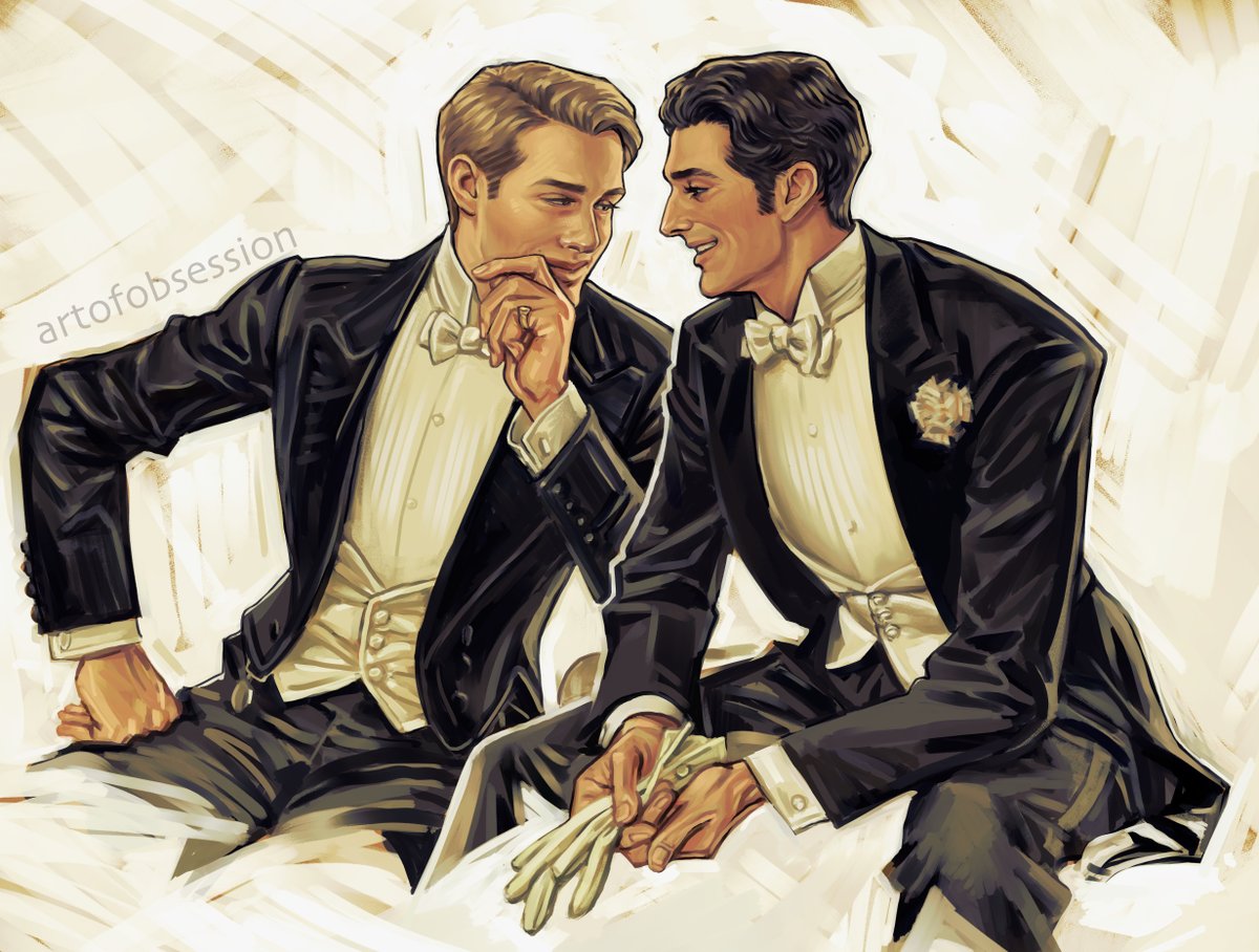 Happy 2nd Anniversary to the RWRB film! Life changing viewing!  Here's to making more history with the sequel! #RWRBAnniversary 
--
firstprince grooms in Leyendecker style