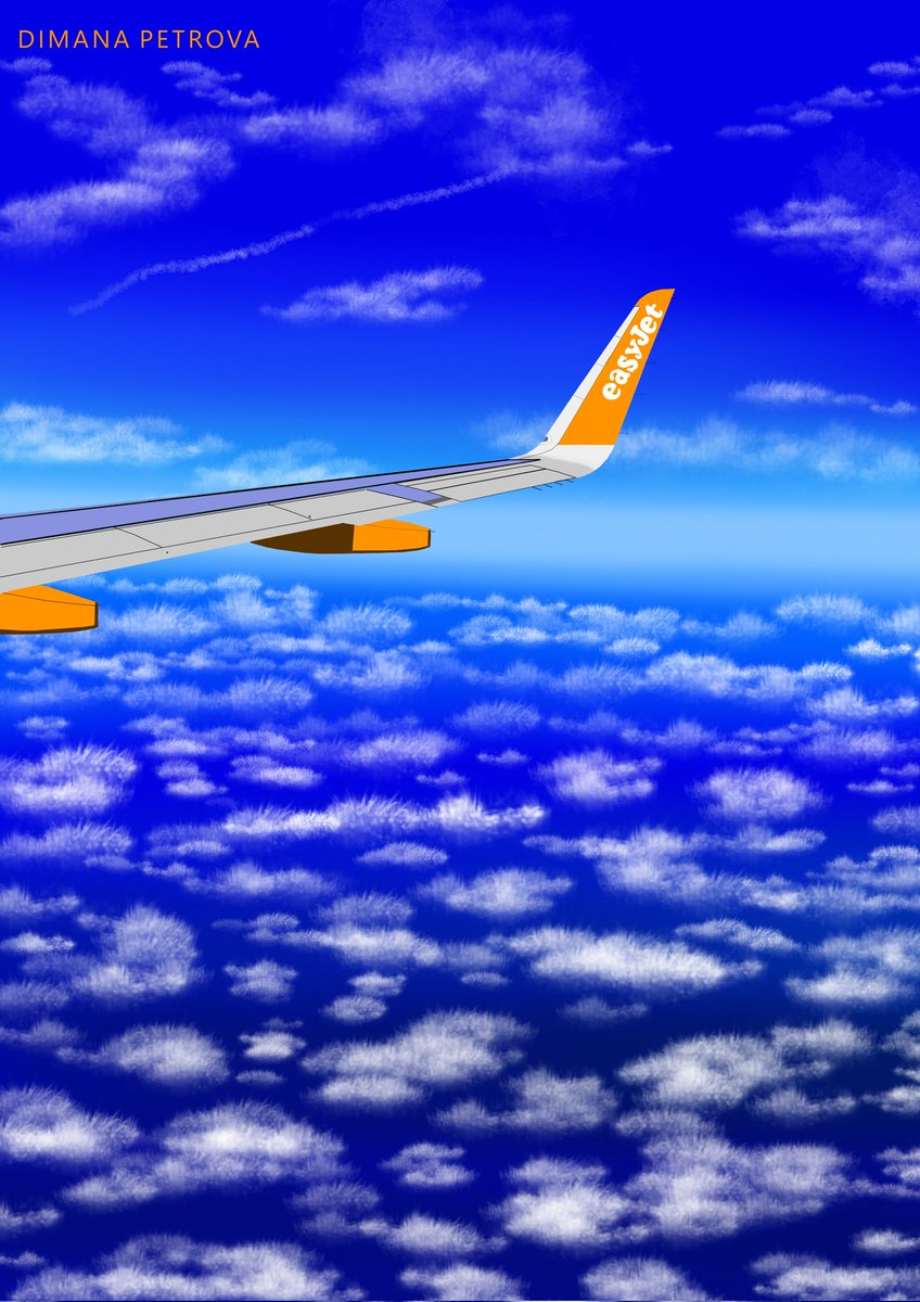 AircraftBy's tweet photo. My first digital art, drawn with Krita.
Inspired by easyJet Engineering Malta to draw this fabulous piece from the heaven 🧡🫶
@easyJet @easyJetholidays 
#easyJet #easyJetEngineering #flight #travel #clouds https://t.co/lepY2u13qn