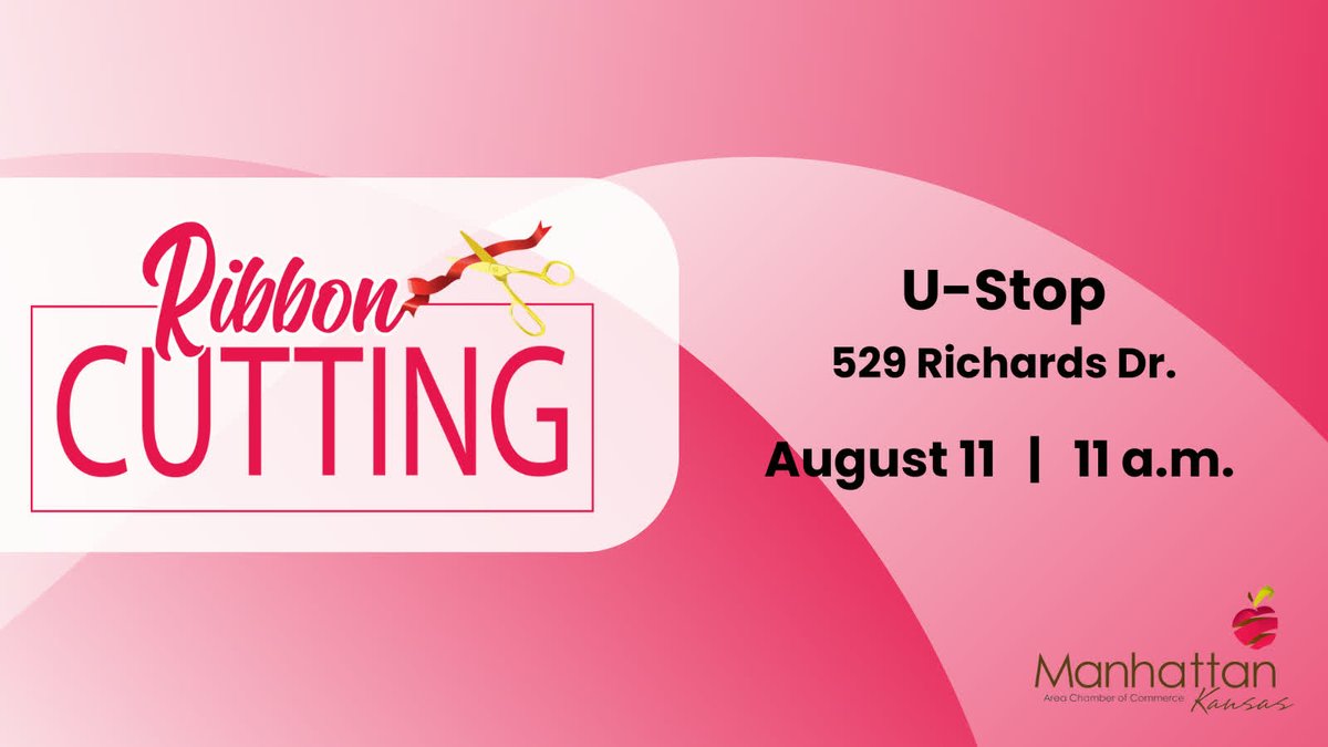 Join us for a ribbon cutting today for U-Stop, 529 Richards Drive at 11 a.m.