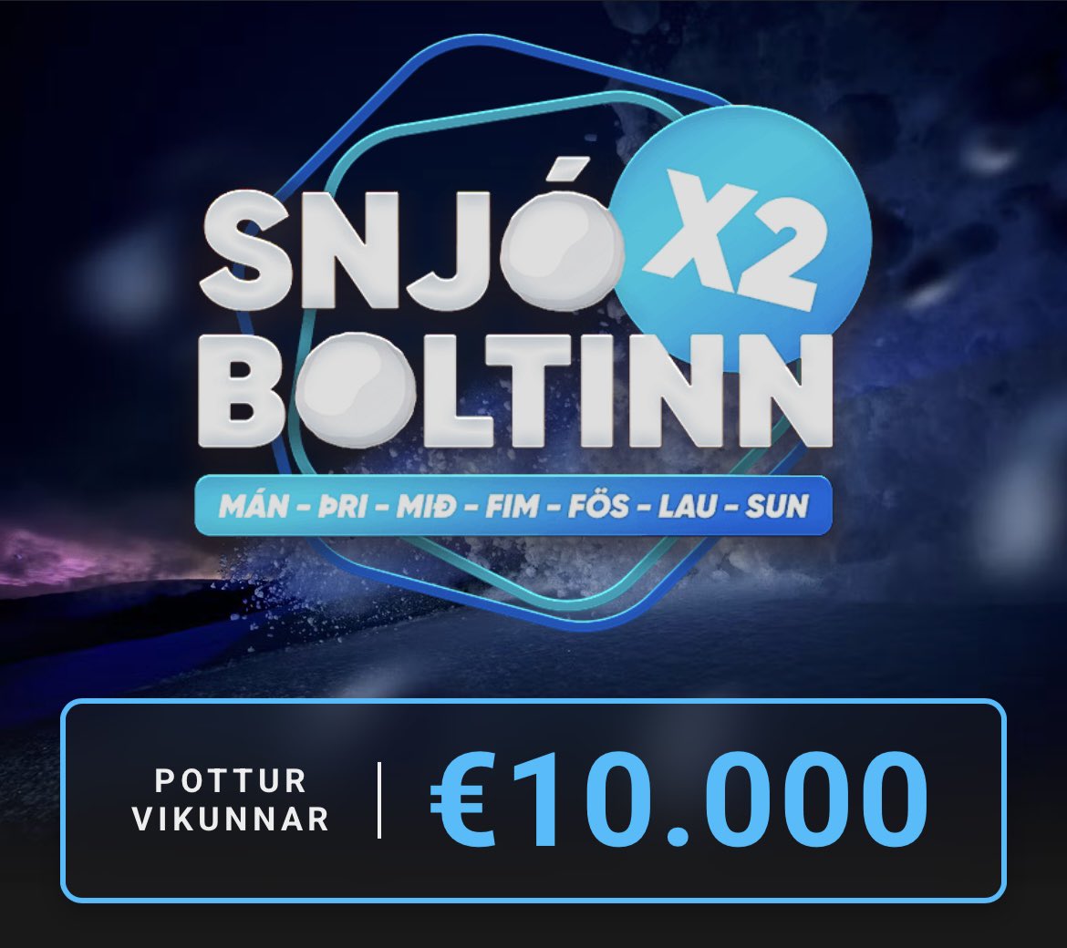 Snjóboltinn er tvöfaldur þessa vikuna💰
