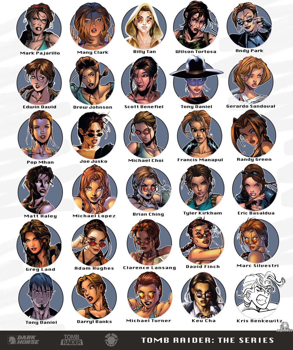 TR Archives (@tr_archives) on Twitter photo The many faces of Lara Croft, from the comics.
(plus, Kurtis & the Manga for an even 30).
<a href="/DarkHorseComics/">Dark Horse Comics</a> <a href="/tombraider/">Tomb Raider</a>
#TombRaider #LaraCroft #comics The many faces of Lara Croft, from the comics.
(plus, Kurtis & the Manga for an even 30).
<a href="/DarkHorseComics/">Dark Horse Comics</a> <a href="/tombraider/">Tomb Raider</a>
#TombRaider #LaraCroft #comics
