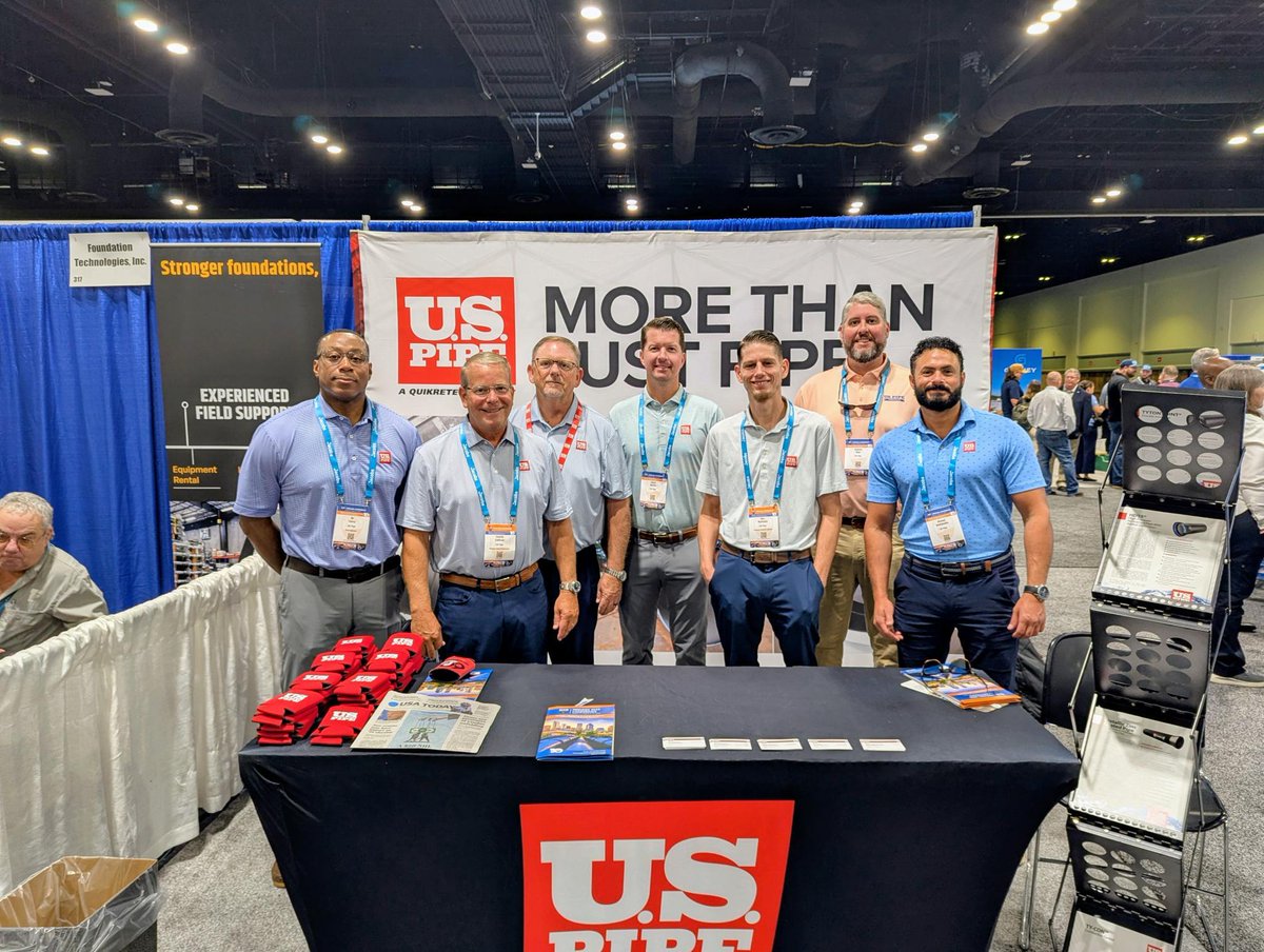 USPipe1899's tweet photo. Come see U.S. Pipe at the UESI Pipeline Conference in Tampa, FL!
Our U.S. Pipe team is live at Booth #315—ready to talk all things ductile iron and pipeline innovation.
Stop by and say hello! #uspipe #ductileiron https://t.co/M5rVRpQJdp