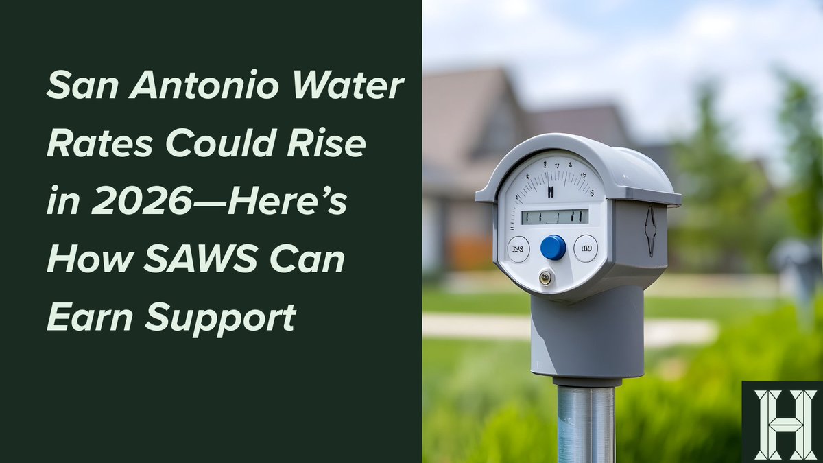 💧 San Antonio water rates could rise in 2026—the first time since 2020.
Our latest analysis: how SAWS can win public trust with transparency, leak repairs &amp; community engagement.

Full read 👉 bit.ly/4fseZ10 

#SAWS #SanAntonio #WaterRates #PublicTrust