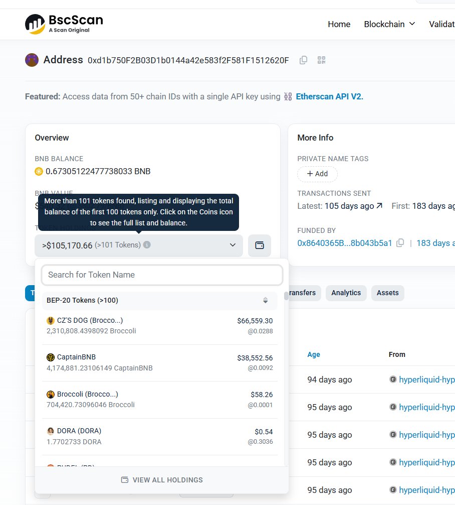 TateTheTalisman just shared his wallet. He holds $Broccoli 714 and  #CaptainBNB. Tristan, CaptainBNB is headed towards 3-5 billion dollar  marketcap this bullrun. Your 0.4% will then be worth approx 12-20M USD. You