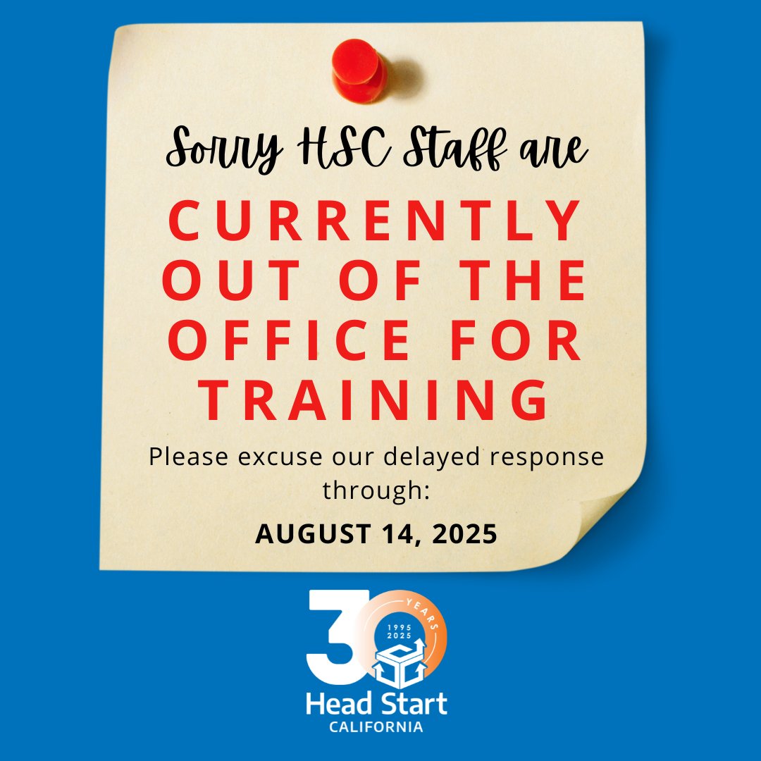 𝗥𝗲𝗺𝗶𝗻𝗱𝗲𝗿: HCS Staff are currently out of the office for training. Please excuse our delayed responses. We will get back to you as soon as possible.  Thank you!