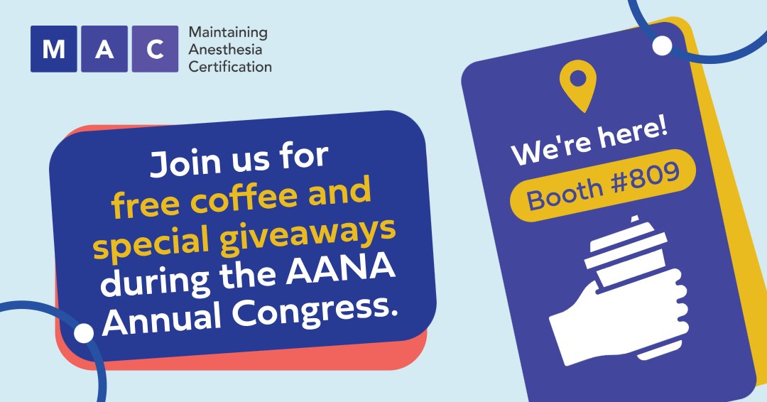 Rise and shine, #AANA2025! Find the NBCRNA at booth #809 where we’ll be serving up hot coffee and cool giveaways. 
<a href="/aanacrna/">AANA</a> #AANAAnnualCongress #CRNA