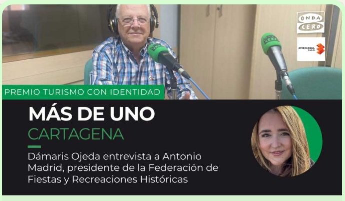 Fiestas Históricas (@aefrh_) on Twitter photo El 5 de agosto, dentro del programa "Más de uno Cartagena" de <a href="/OndaCeroCartage/">Onda Cero - Más de Uno, Cartagena</a> ha tenido lugar una entrevista con el presidente de la Asociación Española de #Fiestas y #Recreaciones #Históricas <a href="/aefrh_/">Fiestas Históricas</a> dando difusión a las #FiestasHistóricas de #España
ℹ️ ondacero.es/emisoras/murci… El 5 de agosto, dentro del programa "Más de uno Cartagena" de <a href="/OndaCeroCartage/">Onda Cero - Más de Uno, Cartagena</a> ha tenido lugar una entrevista con el presidente de la Asociación Española de #Fiestas y #Recreaciones #Históricas <a href="/aefrh_/">Fiestas Históricas</a> dando difusión a las #FiestasHistóricas de #España
ℹ️ ondacero.es/emisoras/murci…