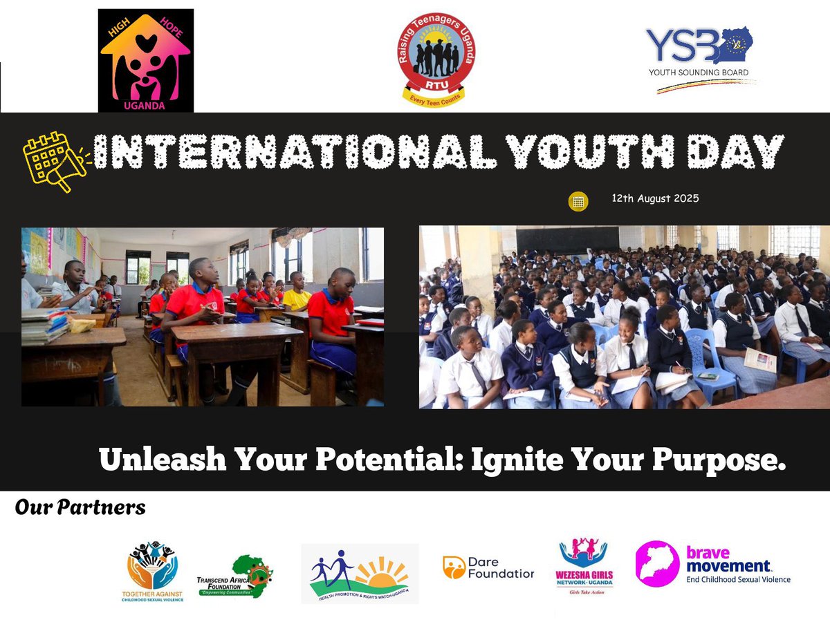 Raising Teenagers Uganda🇺🇬 (@raisingteensug2) on Twitter photo Tomorrow we join <a href="/highhopeug/">High Hope Uganda -HHU</a> for the International Youth Day celebrations in Hoima. We shall have an empowering session with young people to help them unleash their potential and ignite their purpose.
We are ready to inspire and they are ready to listen. Tomorrow we join <a href="/highhopeug/">High Hope Uganda -HHU</a> for the International Youth Day celebrations in Hoima. We shall have an empowering session with young people to help them unleash their potential and ignite their purpose.
We are ready to inspire and they are ready to listen.