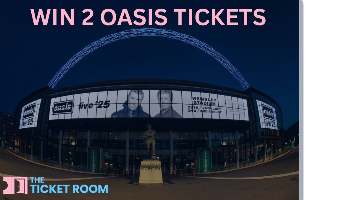 The Ticket Room (@theticketroom) on Twitter photo ๐จ GIVEAWAY ๐จ
Win 2 TICKETS to see OASIS LIVE at Wembley Stadium London โ Sept 28th! ๐ธ๐ฅ
To enter:
1๏ธโฃ Follow us
2๏ธโฃ Like & RT this post
3๏ธโฃ Tag your gig buddy ๐
๐ Winner announced 21st September
UK only | 18+
Don't miss this iconic night. ๐ป
#OasisWembley #TicketGiveaway ๐จ GIVEAWAY ๐จ
Win 2 TICKETS to see OASIS LIVE at Wembley Stadium London โ Sept 28th! ๐ธ๐ฅ
To enter:
1๏ธโฃ Follow us
2๏ธโฃ Like & RT this post
3๏ธโฃ Tag your gig buddy ๐
๐ Winner announced 21st September
UK only | 18+
Don't miss this iconic night. ๐ป
#OasisWembley #TicketGiveaway