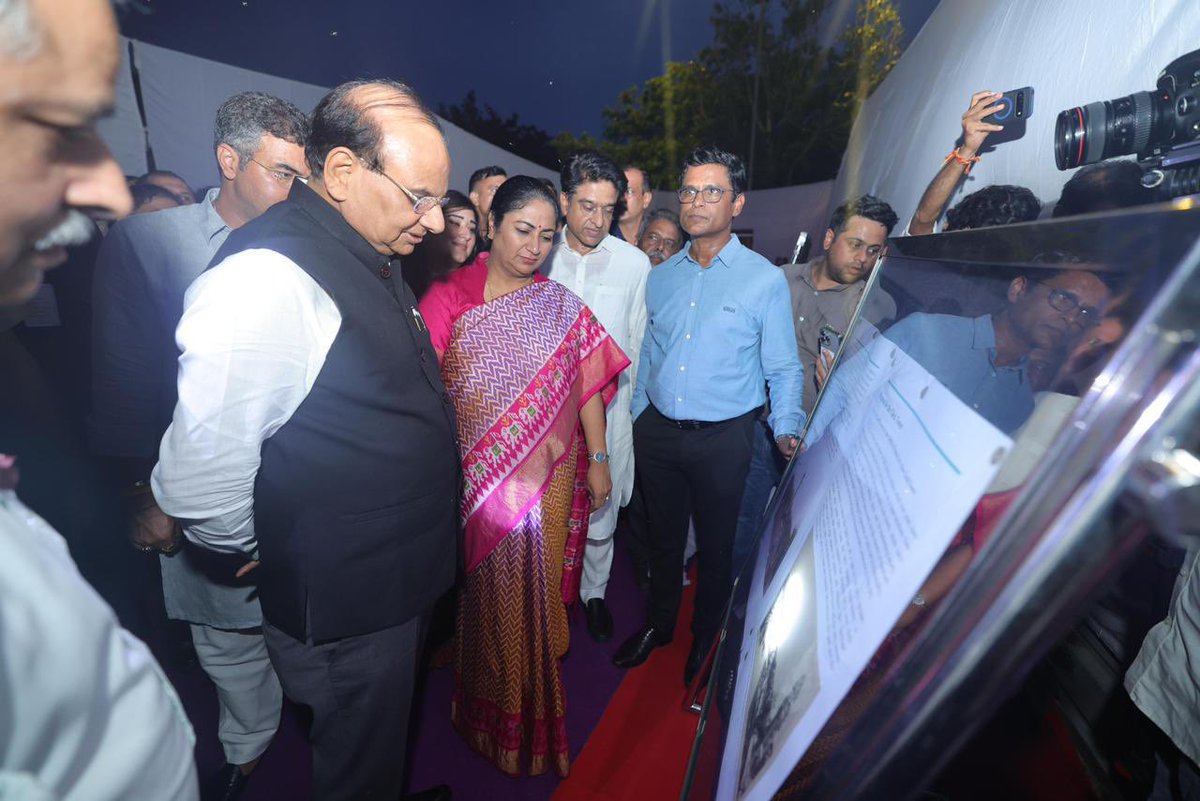 LtGovDelhi's tweet photo. Laid the foundation stone of an iconic Clock Tower at Mandir Marg in New Delhi, along with Hon’ble Chief Minister, Smt Rekha Gupta, Hon’ble Minister, Shri Pravesh Sahib Singh and Hon’ble MP, Bansuri Swaraj. 

The nearly 27 meter tall clock tower, being built by New Delhi Municipal Council, derives its elements from Delhi’s different historical architectural styles - dome from the India Gate, columns from the temple complex of Qutub Minar and outer brick construction from Shahjahanabad - making it a modern day architectural masterpiece. 

Positioned at the strategic Shankar Road - Mandir Marg junction, that serves as the entrance to the NDMC area, the clock tower would catch maximum eyeballs from the daily passersby as well as tourists visiting the area. 

This clock tower would prove to be a landmark not only for the people of Delhi but also a milestone in the journey of Delhi’s urban redevelopment in which NDMC is playing a critical role.