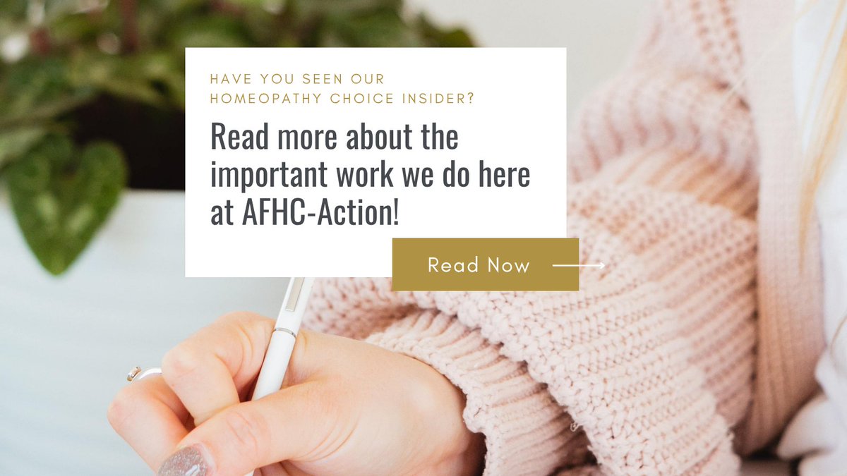 HomeopthyChoice's tweet photo. Follow the link below to the Homeopathy Choice Insider! We provide you with a quick 3-5 minute insider’s view of what we work so diligently to do each week at Americans for Homeopathy Choice Action!
https://t.co/nlofBNHkcF
#homeopathychoice #savehomeopathy #ichoosehomeopathy https://t.co/QmRdSpOqhz