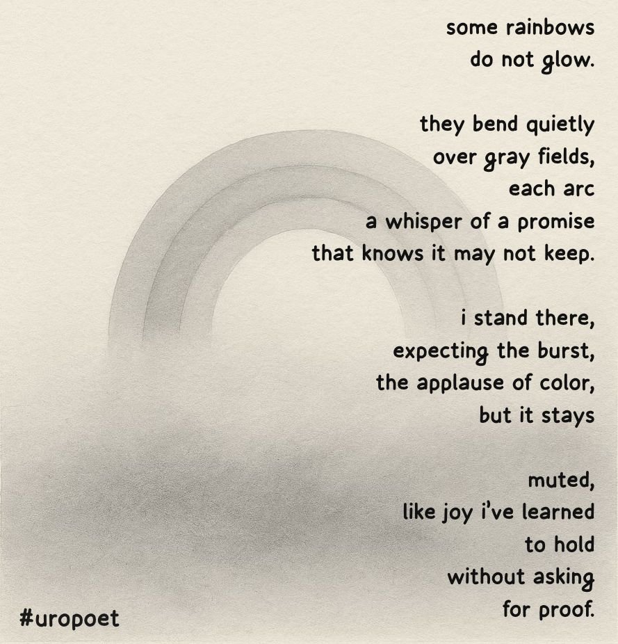 Muted Arc..... sometimes words fails emotions..

#vss365 #rainbow #life #emotions #uropoet
