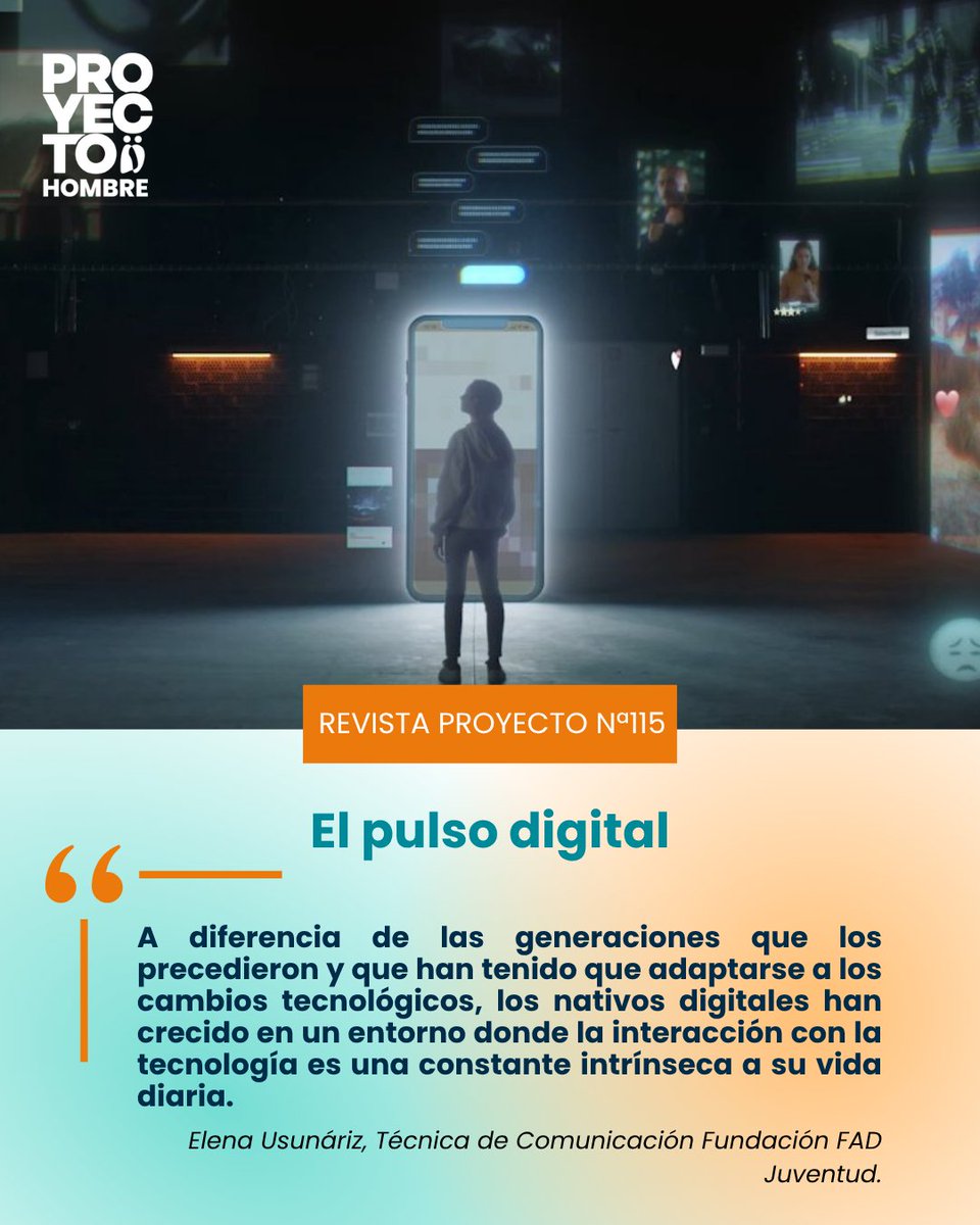 🌐 Prevenir también es hablar de pantallas, hábitos y emociones.
Te compartimos 3 lecturas sobre jóvenes, entornos digitales y salud mental.
🔗 Lee los artículos completos en la Revista Proyecto Nº115: proyectohombre.es/revistas/revis…
#DíaDeLaJuventud #ProyectoHombre  #RevistaProyecto