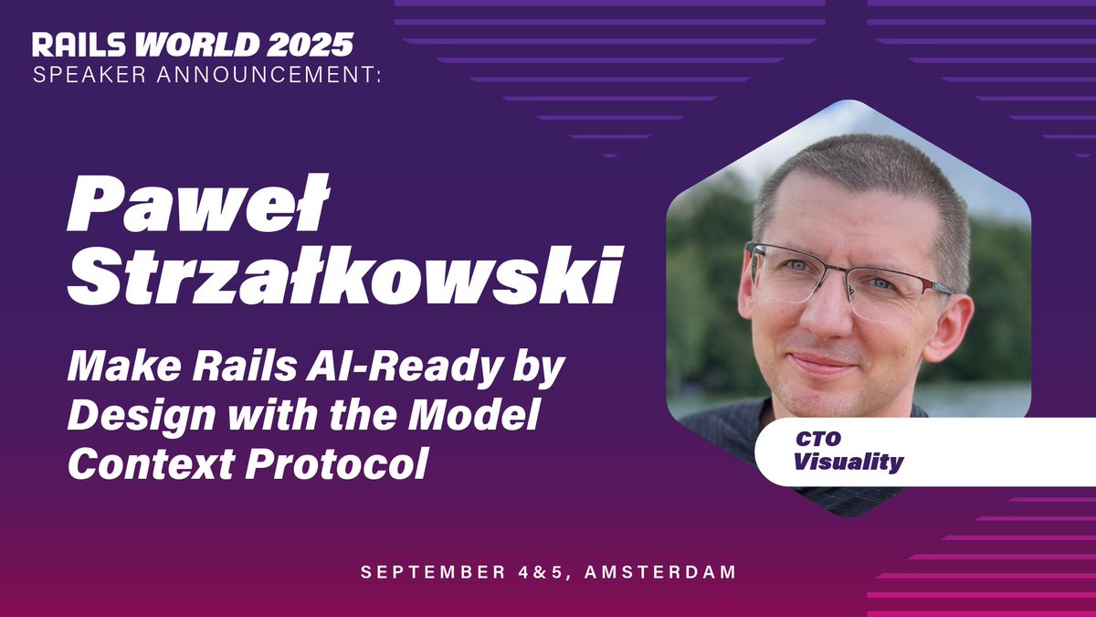 What if spinning up AI features in your app was as effortless as #Rails scaffolding? Using the new Model Context Protocol (#MCP), an open standard for connecting software with AI agents, you can generate both human-facing views and AI-ready endpoints in one go. In his talk at