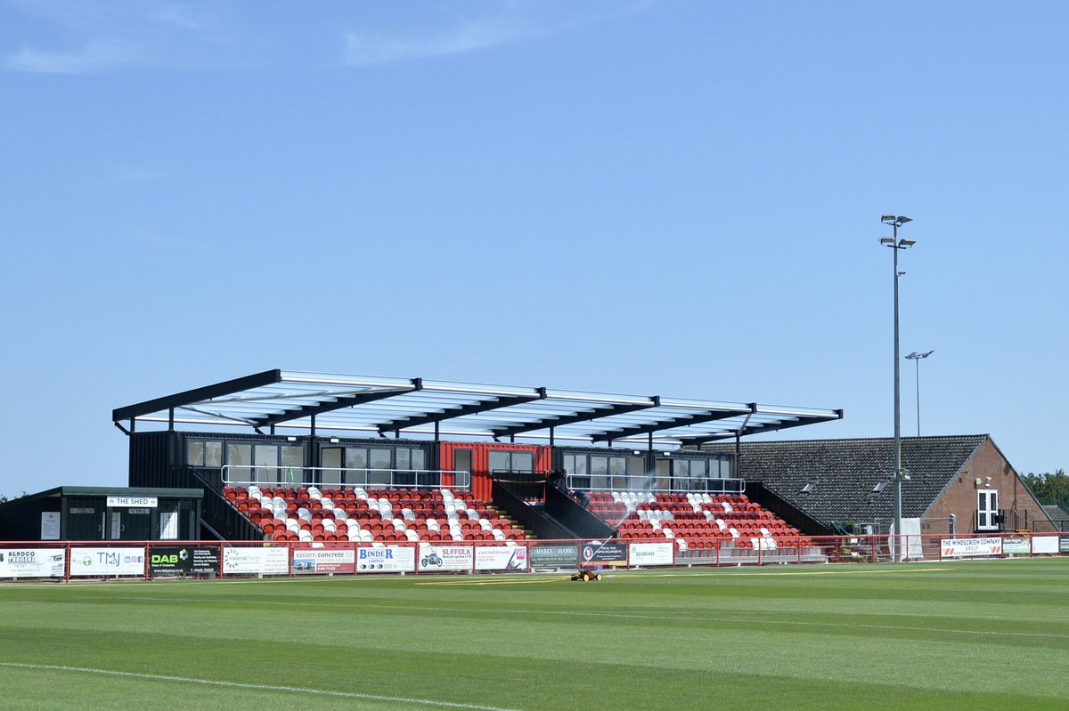 needhammktfc's tweet photo. LOOKING GOOD 😏

Seats are in now just need you to fill them and back the lads this season. 

Match Tickets 👇
https://t.co/Gj52QT3rG5 

Season Tickets 👇
https://t.co/V0Zs1bhI3u

#NeedhamMarketFC https://t.co/HeXsNV1Oog
