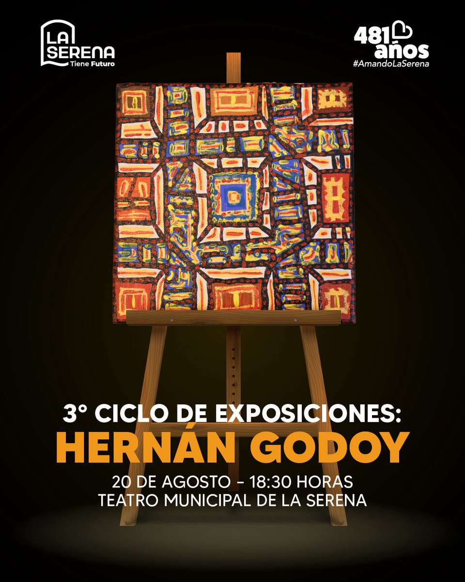 ¡Artes visuales en el Teatro Municipal! 🫟🎨

Hasta el foyer del Teatro Municipal llega una nueva exposición de artes visuales. En esta ocasión se trata de una maravillosa exposición de Hernán Godoy, destacado artista regional y académico de la Universidad de La Serena.