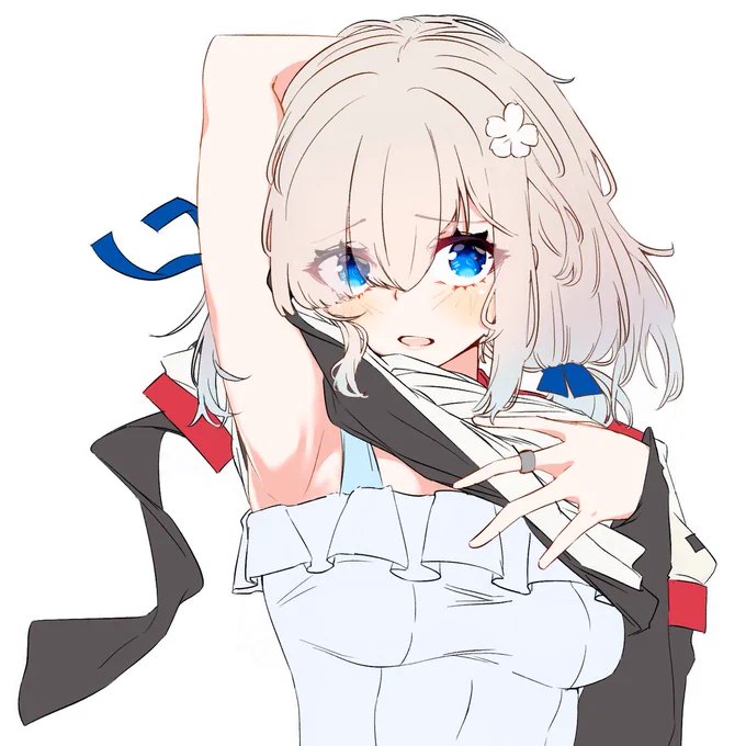 下塗りしておめめ塗ったら可愛くなったぱすー #マギレコ #まどドラ
