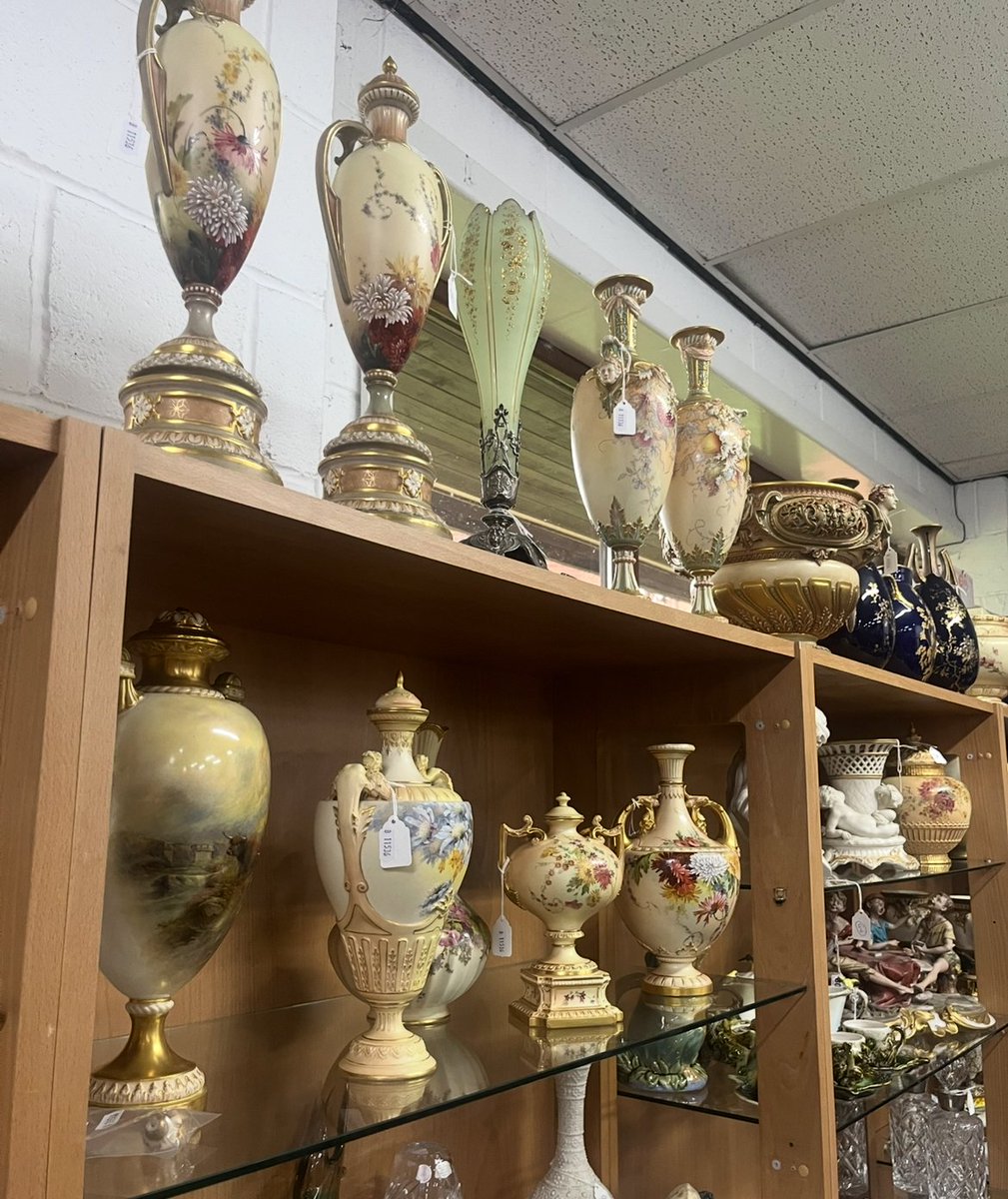 Auctionwint's tweet photo. 🏺 We had a wonderful day at Monday’s weekly auction! One of the standout moments was a huge collection of ceramics featuring beautiful pieces from Royal Worcester, Royal Crown Derby, Torn Vienna, Copeland Spode, and more.

Across numerous lots, this impressive collection achieved a fantastic total hammer price of £15,719!

📅 Don’t forget – we offer weekly free valuations every Thursday from 10am to 4pm at the Lichfield Auction Centre, Fradley Park. Bring along your antiques, collectibles, jewellery, art, and more — our specialists will be happy to help you discover their value.

📞 Call us to book your appointment: 01543 251081