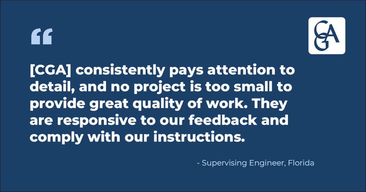 CGA_Solutions's tweet image. “No project is too small to provide great quality of work.” Cities count on CGA for plan reviews, daily support, and attention to the details that matter. See how we show up for municipalities across Florida: hubs.la/Q03zxG_w0 #CGA85Years