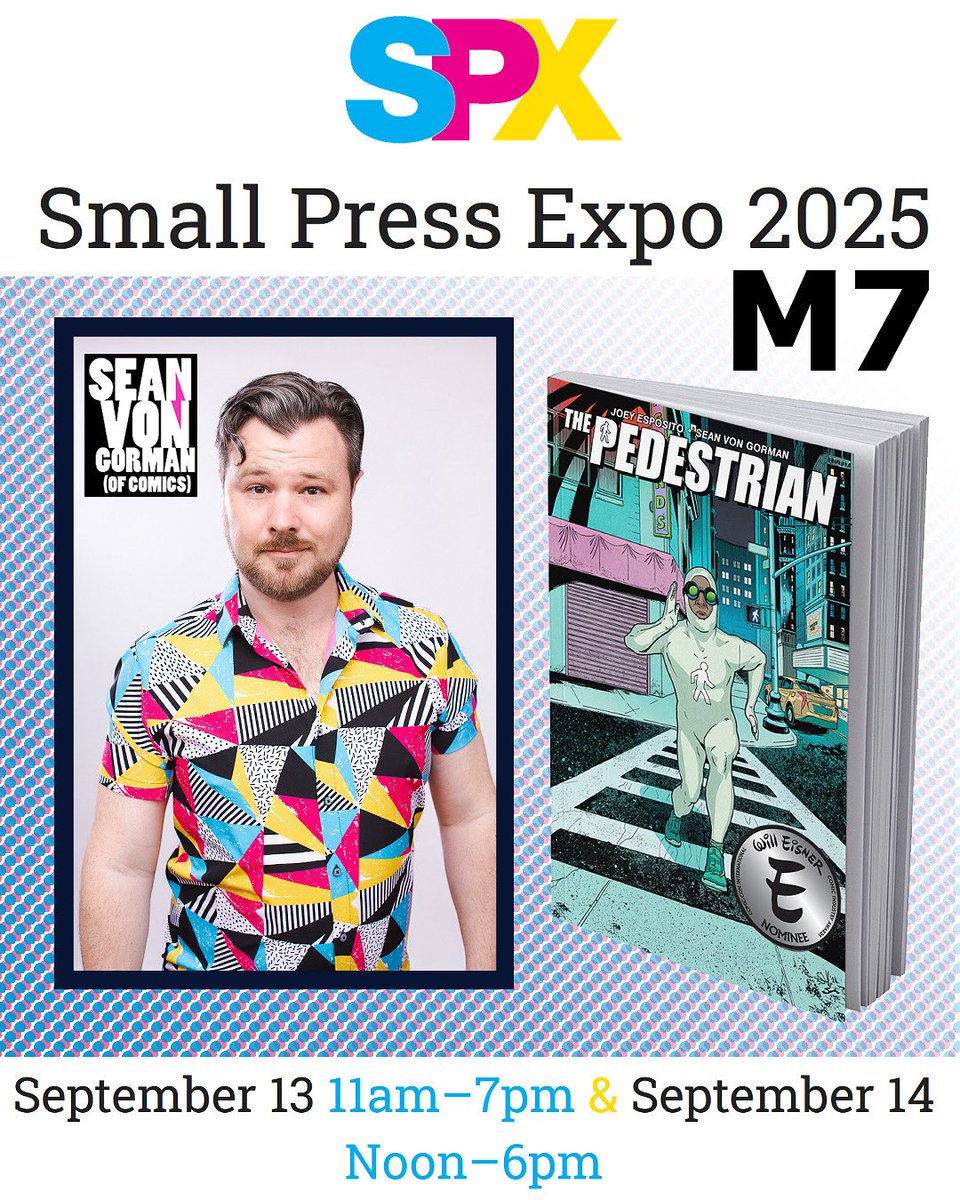 BEHOLD! I’ll be at <a href="/SPXcomics/">SMALL PRESS EXPO</a> this year at table M7! This is Mr first time doing this show and super pumped to be attending!

WHO AM I GONNA SEE!?

#comics #spx #convention