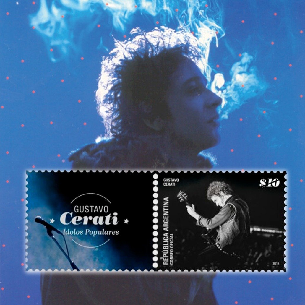 Un 11 de agosto de 1959 nació Gustavo Cerati, músico, cantautor y productor argentino reconocido internacionalmente por sus elaboradas composiciones y su creatividad revolucionaria en la música alternativa.  
#Cerati
Timbre: Gustavo Cerati (1959-2014), país: Argentina, año: 2015