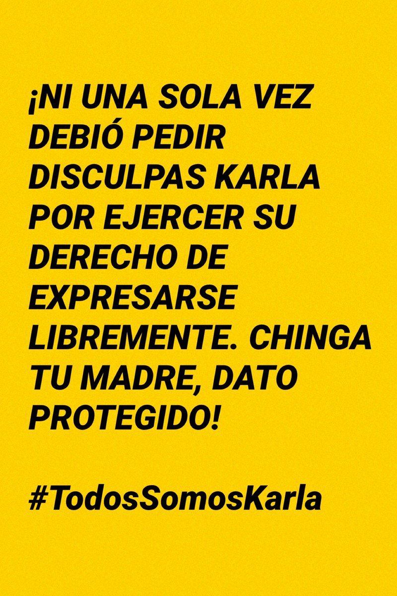 Día 30
<a href="/DianaKarinaBa/">Diana Karina Barreras</a> “dato protegido” CHINGA TU MADRE!
#TodosSomosKarla