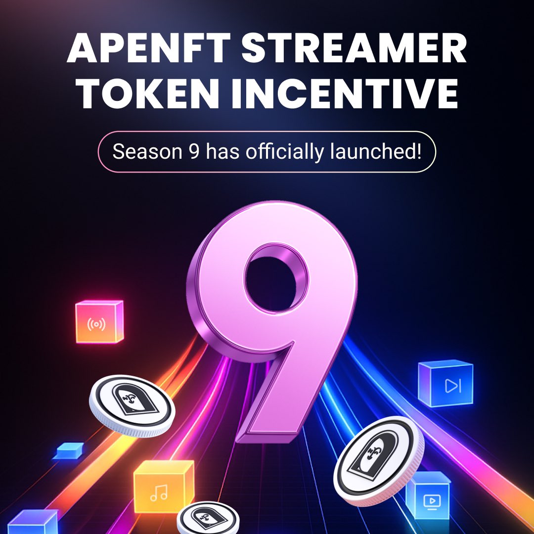 🚨 SEASON 9 IS HERE! 🚨

Welcome to Season 9 of the <a href="/apenftorg/">APENFT</a> Streamer Token Incentive Program! 💥

Jump into the action and:
🎯 Climb the leaderboard
🎯 Smash your Daily Draws
🎯 Earn epic APENFT rewards just by streaming!

Whether you're a seasoned creator or just getting