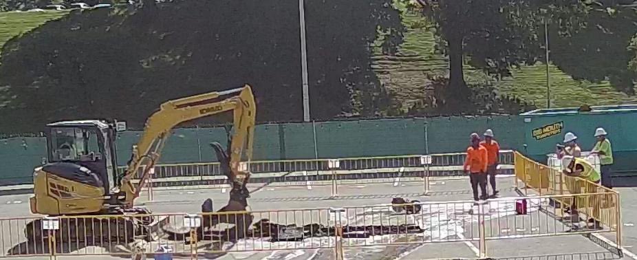 First earthwork for Music City Loop!  

This is a small exploratory pit to view/analyze the TBM launch site geology, and  to provide data for the designing the full tunnel alignment.