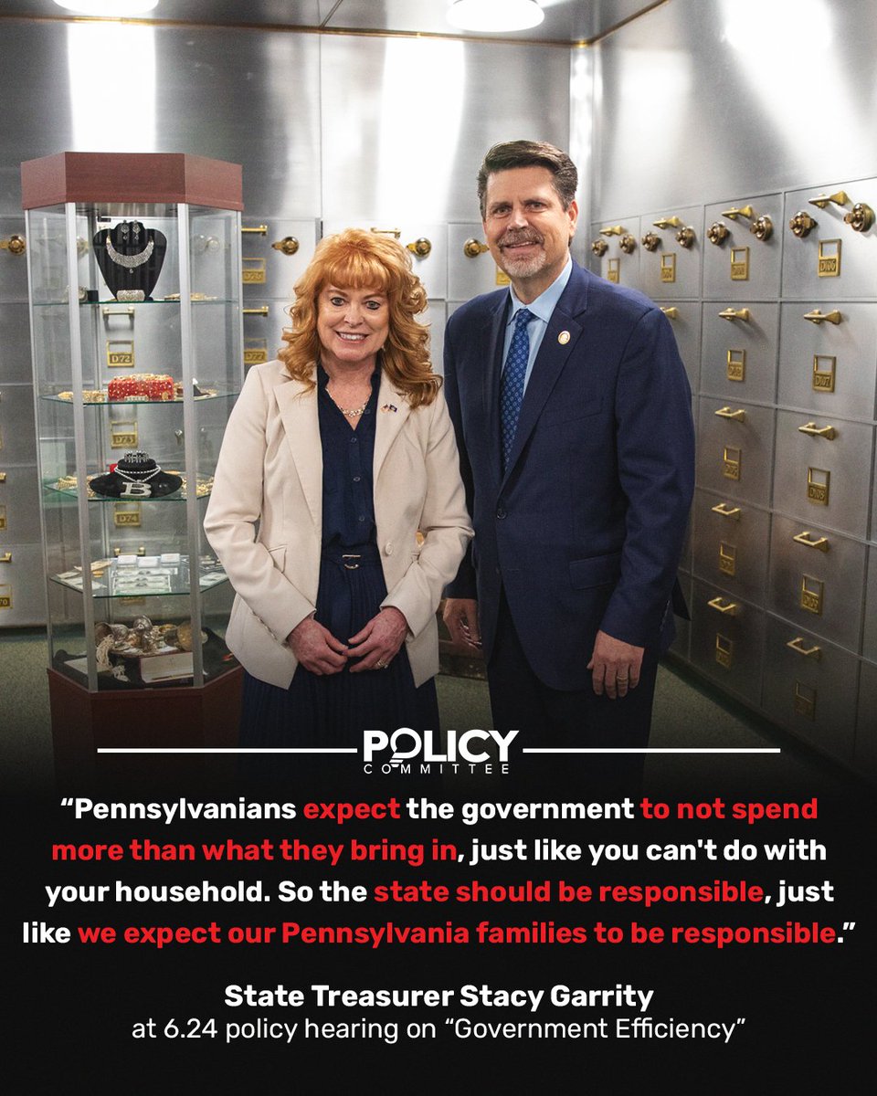 Responsible government is operating within its means.
⠀
#Trending, #Politics | <a href="/PATreasurer/">PA Treasurer Stacy Garrity</a>