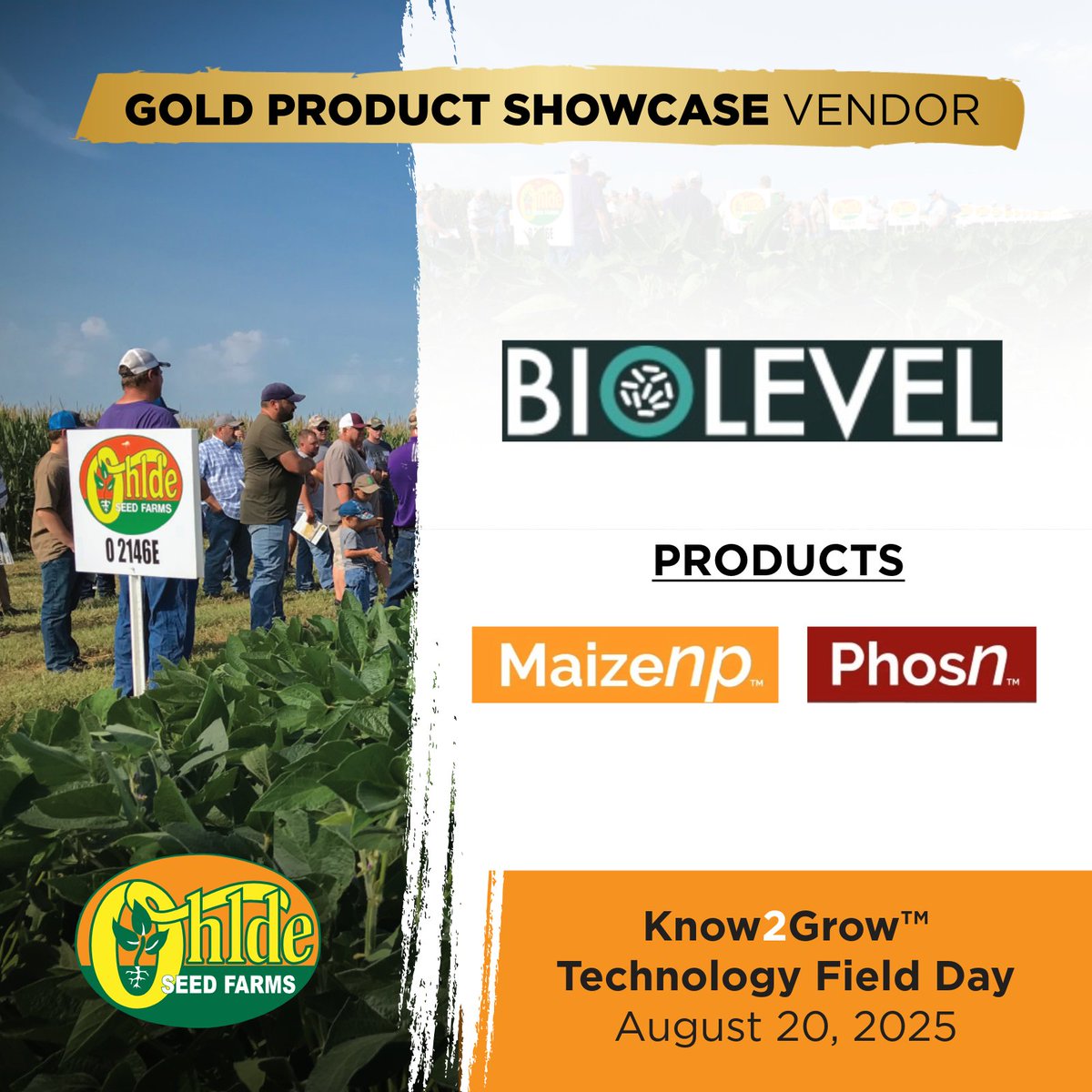 Excited to feature Biolevel in our Gold Product Showcase at Know2Grow™ Field Day! 🌱

See their products in action + meet the team.
🎥 Preview: bit.ly/4kBDqKf