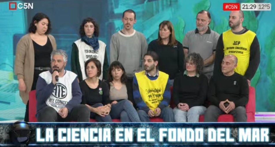 RFTCONICET's tweet image. Trabajadores de #CONICET, #INTA, #ARSAT, #INTI y #Agencia, se refirieron a la importancia de la labor de cada organismo y a la situación de asfixia que vive la ciencia
El video esta en YouTube, programa  @C5N "Sin lugar para los débiles" @fernandoborroni