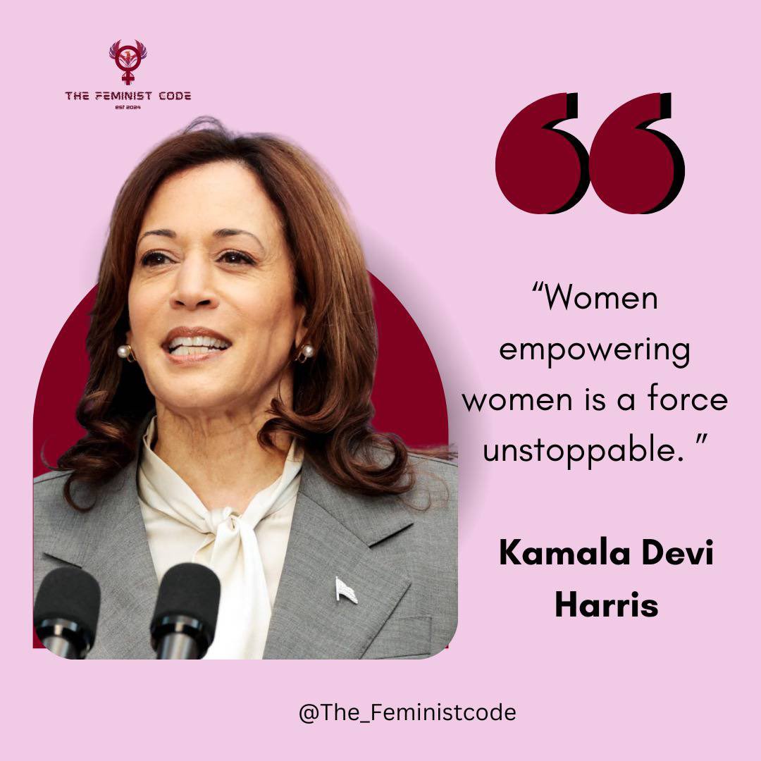 TheFeministcode's tweet image. Women empowering women=unstoppable force.☄️

@KamalaHarris knows it. Do you?🤔

#womeninpower