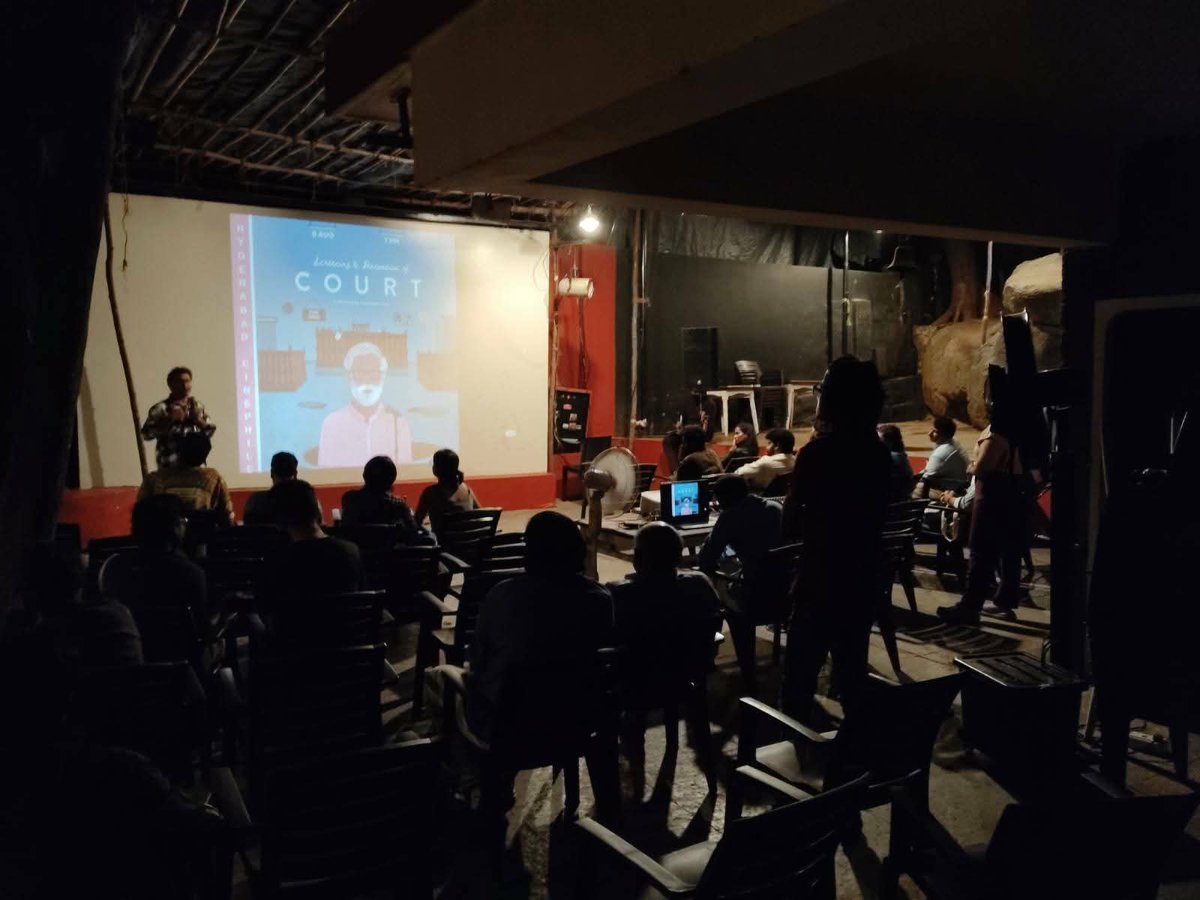 Hydcinephiles's tweet photo. Hyderabad Cinephiles organised screening and discussion of Marathi fil 'Court'.

Read full report here- 
https://t.co/wb2Gbdi2lY

https://t.co/EYFUTLOPgM

#FilmScreening #Court #HyderabadEvents https://t.co/cWV9AVcR7I