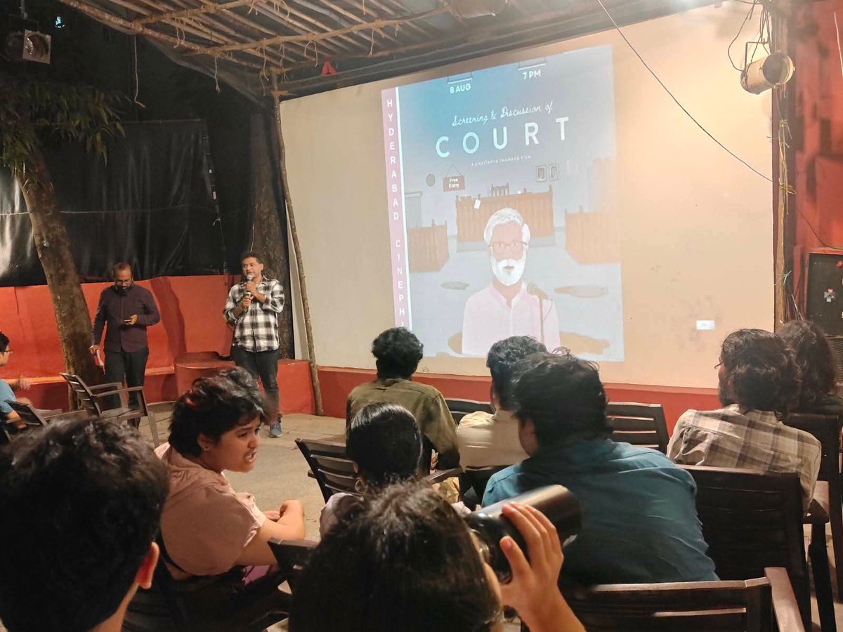 Hydcinephiles's tweet photo. Hyderabad Cinephiles organised screening and discussion of Marathi fil 'Court'.

Read full report here- 
https://t.co/wb2Gbdi2lY

https://t.co/EYFUTLOPgM

#FilmScreening #Court #HyderabadEvents https://t.co/cWV9AVcR7I