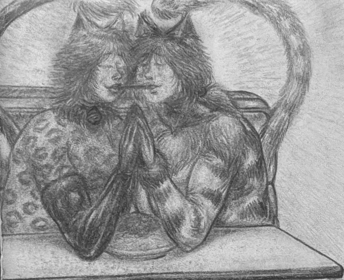 ethelbelfeline's tweet photo. 2222 Followers MewlestoNE COmmemoration!  TWITTER'S TWO EATERS  (PAWSta/CArbohydrATes II)
[HD]*
This was my 2222 Followers celebration pic for my @ethelbelcatgirl account
"As you probably know, 2= NI = NYan, so it's associated with cats..."
*but dirtier
#catgirl #catboy #artmoots https://t.co/f7aGtADOBr