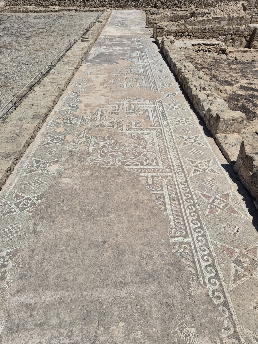 TheHistoryMouse's tweet photo. Mosaic corridor flanked by central courtyard in a huge Roman villa #WhereInTheWorldIsMouse #MosaicMonday https://t.co/Teclbx6cZ6