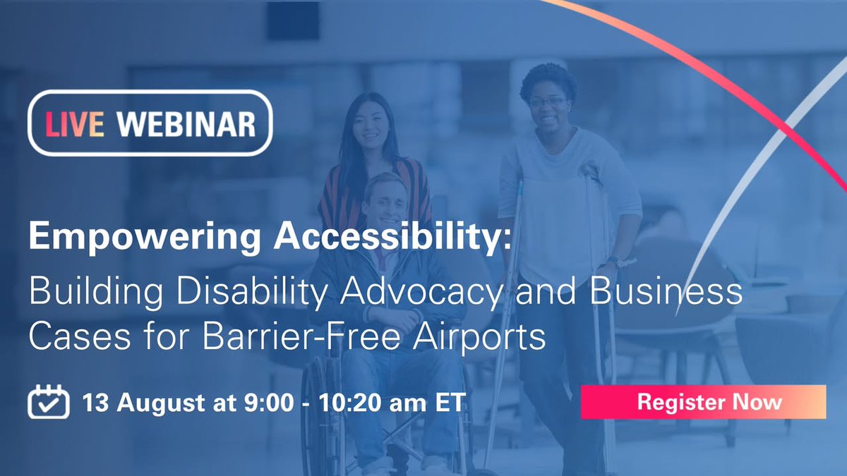 ✈️  Just two days away – empower accessibility in airports

Building Disability Advocacy &amp; Business Cases for Barrier-Free Airports

📅 Date: August 13, 2025
🕘 Time: 09:00 – 10:20 AM ET
Register now: bit.ly/3Jn9hBq

Join us for a practical conversation on advancing