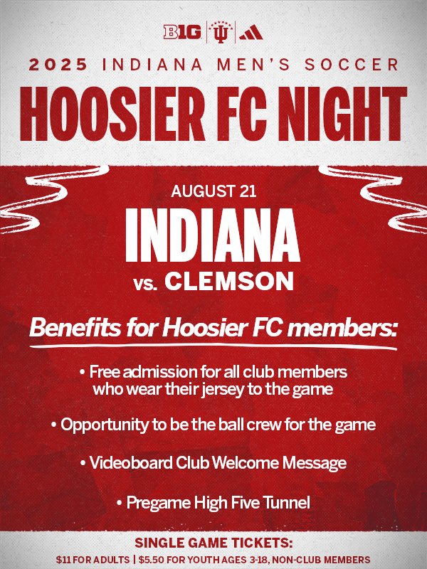What a great opportunity for ⁦<a href="/HoosierFutbol/">Hoosier Futbol Club</a>⁩ to watch high level college soccer!