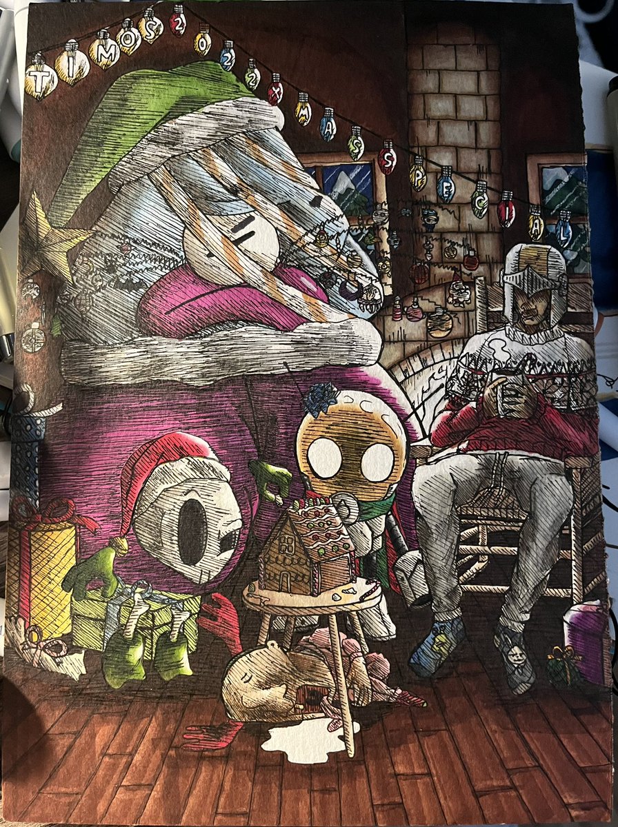 timoscomic's tweet photo. These are all the panels created so far for TIMO's comic. Twelve more finished cover pages are expected in the future. (These are discarded covers.) #Timoscomics #comic #art #groupproject #traditionalart #progress https://t.co/M7pxrsQeSI