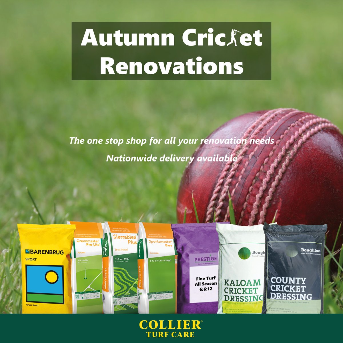 Collier Turf Care (@collierturfcare) on Twitter photo Looking for cricket square renovation materials? Why not talk to us?
We have everything you need in stock for a quick and hassle free delivery <a href="/BoughtonLoam/">Boughton Loam</a>, <a href="/ICL_Turf/">ICL Growing Solutions - Turf & Landscape 🇬🇧🇮🇪</a>, <a href="/BarenbrugUK/">Barenbrug UK</a>
Contact us today to discuss your requirements and get a quick and efficient delivery service! Looking for cricket square renovation materials? Why not talk to us?
We have everything you need in stock for a quick and hassle free delivery <a href="/BoughtonLoam/">Boughton Loam</a>, <a href="/ICL_Turf/">ICL Growing Solutions - Turf & Landscape 🇬🇧🇮🇪</a>, <a href="/BarenbrugUK/">Barenbrug UK</a>
Contact us today to discuss your requirements and get a quick and efficient delivery service!