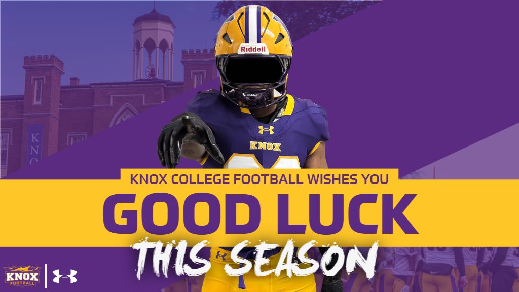 Thank you <a href="/CoachDoughtyp/">Peyton Doughty</a> and <a href="/FB_KnoxCollege/">Knox College Football</a>