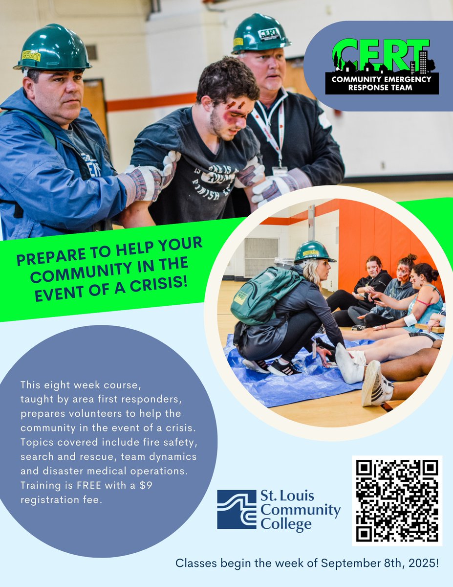 What would you do if a tornado struck your subdivision? CERT has the answers! Community Emergency Response Training is offered in partnership with St. Louis Community College. shorturl.at/e6okV