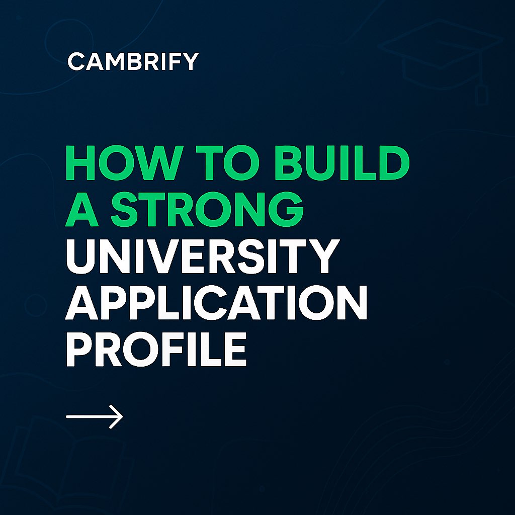 cambrify's tweet photo. Want to stand out? 🌟 From top grades to impactful activities and a killer personal statement, here’s how to build a strong university profile and secure your dream admission. 🚀

#Cambrify #UniversityApplications #StudentSuccess #ProfileBuilding #StudyAbroad #CareerGoals https://t.co/bfLEr6j6ck