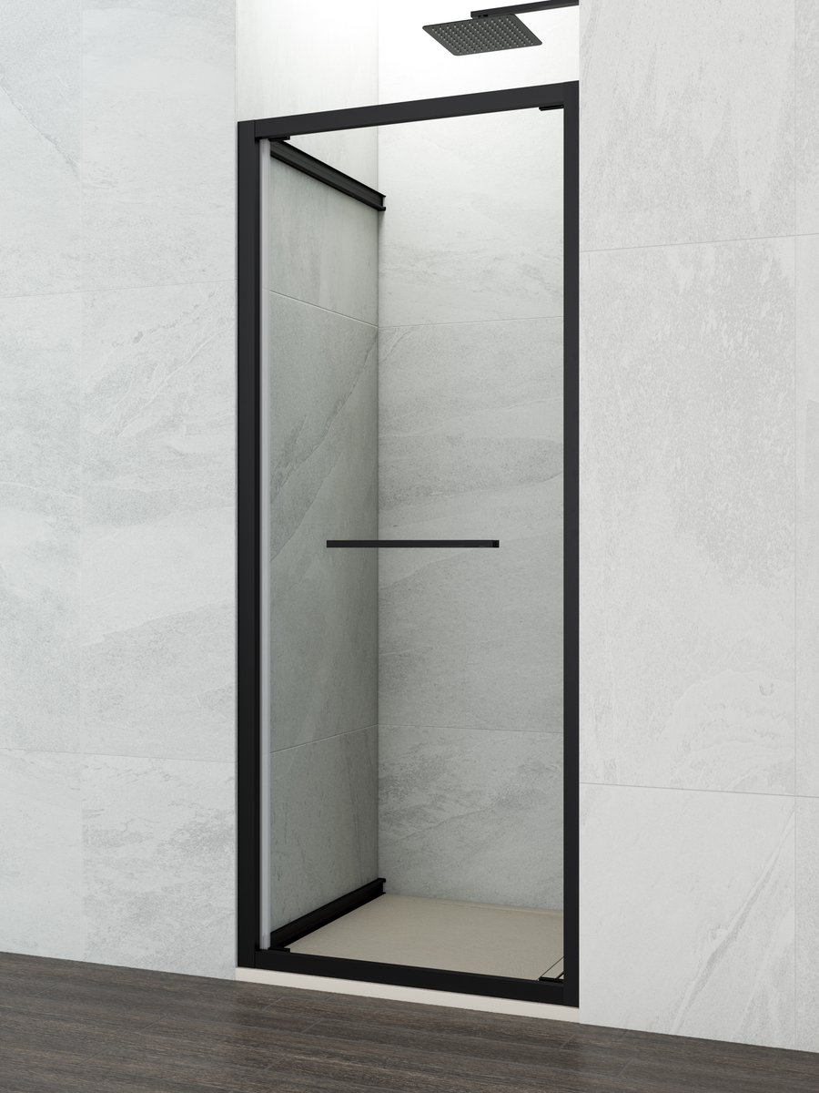 🚿 Nuestra mampara SPAZIO con apertura pivotante sin obstáculos es perfecta para baños pequeños gracias a su innovador sistema de carriles, que permite una entrada amplia y cómoda incluso en espacios reducidos.