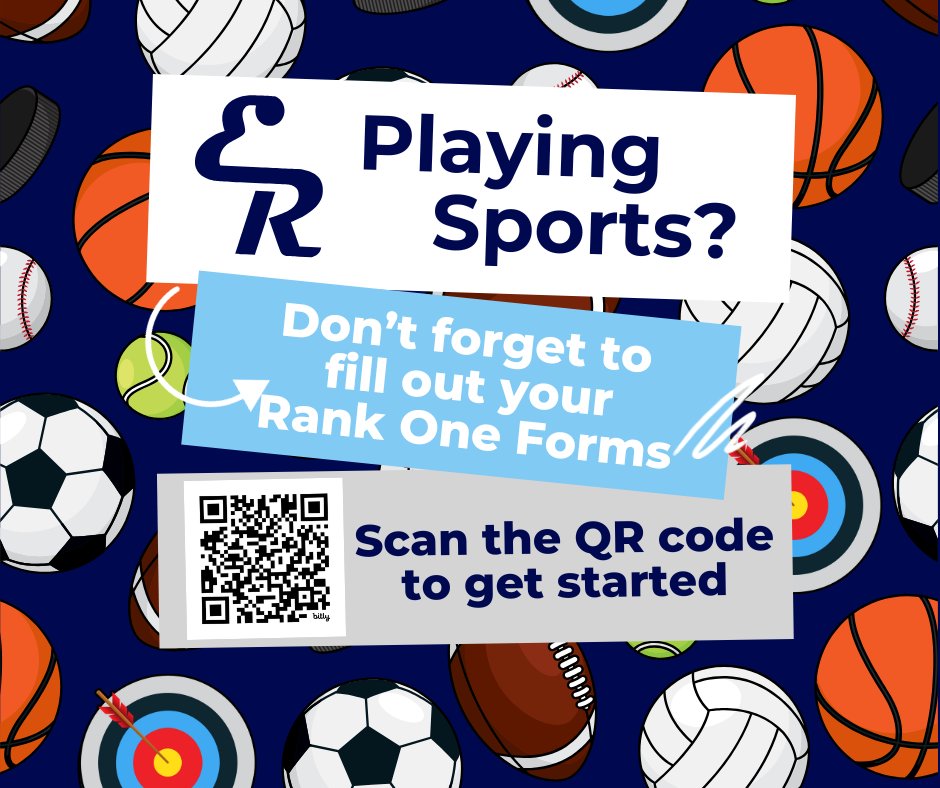 Is your student an athlete?
Don’t forget to complete the Rank One forms 
(They’re different from enrollment forms.)
📲 Scan the QR code  or click the link below!
✅ Required for all students participating in OSSAA sports.
elreno.rankone.com/New/NewInstruc…
